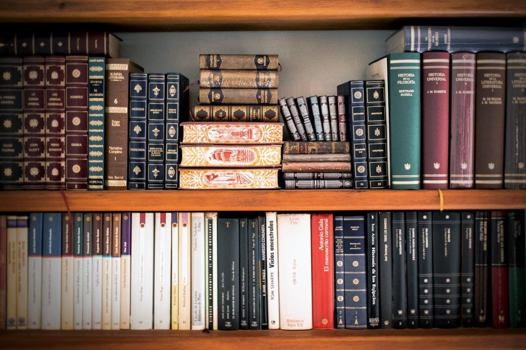 Law books on a shelf